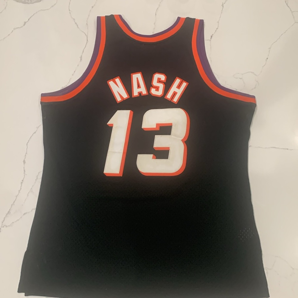 Phoenix suns Steve Nash Mitchell and Ness retro jersey stitch